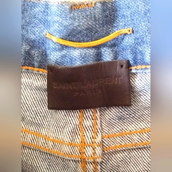 NEW AUTHENTIC Yves Saint Laurent Long Denim Skirt - Picture 8 of 12